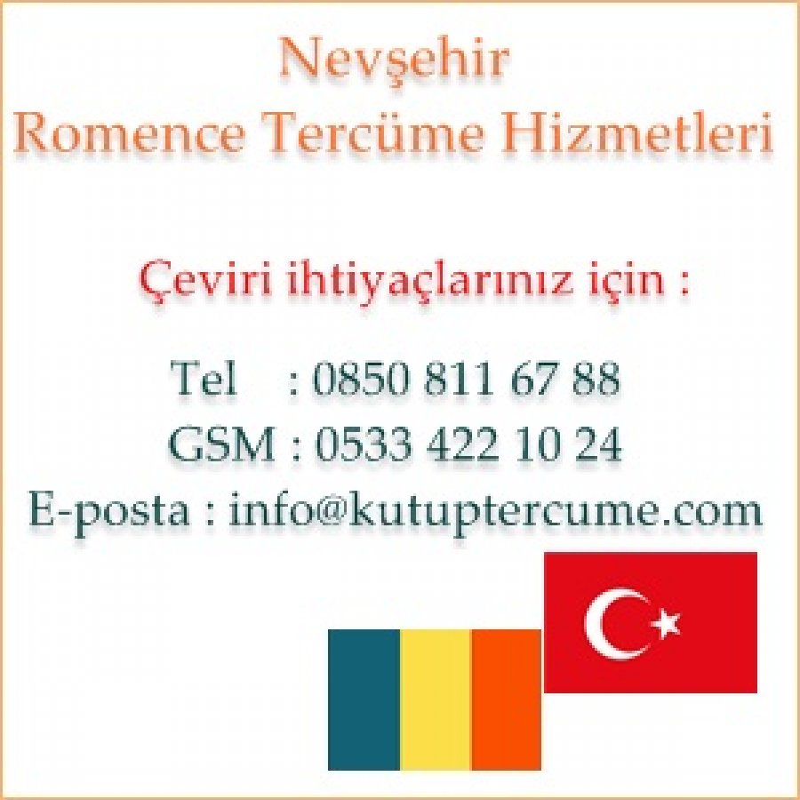 Romence Tercümanlık Hizmeti Nevşehir