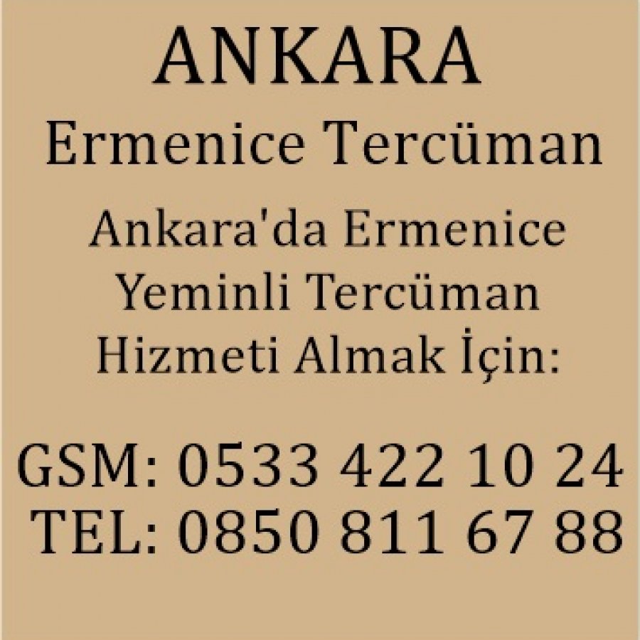 Ermenice Çevirmen Ankara