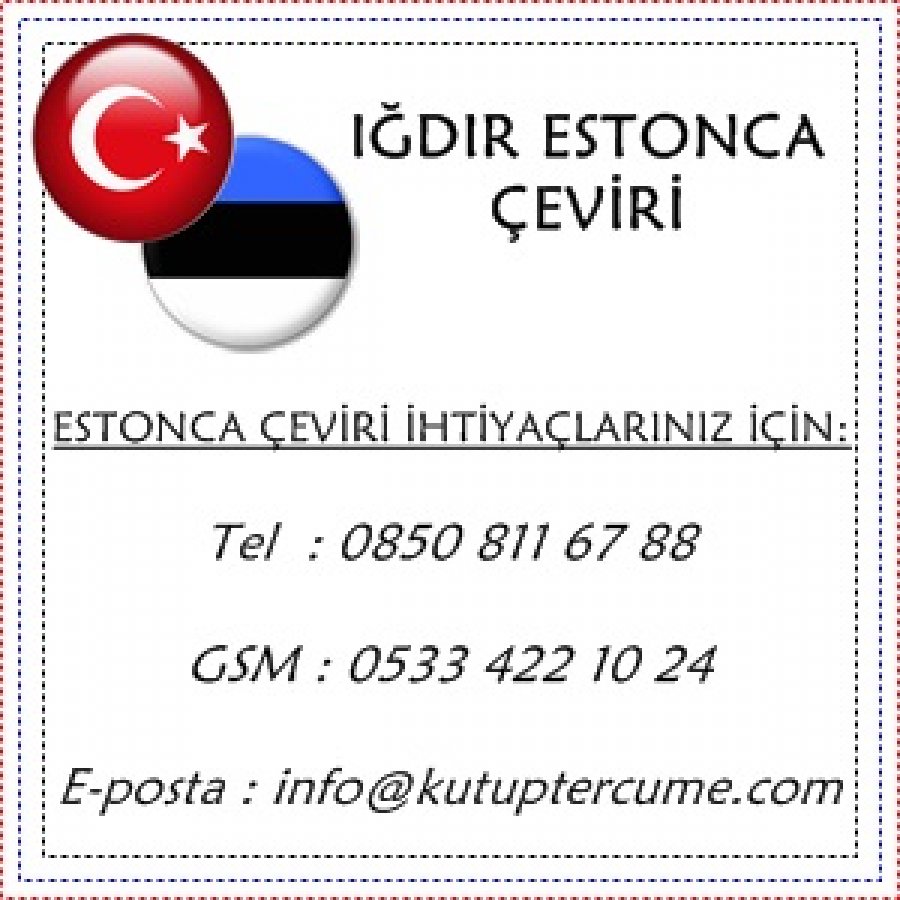Çeviri Estonca Iğdır Tercüme