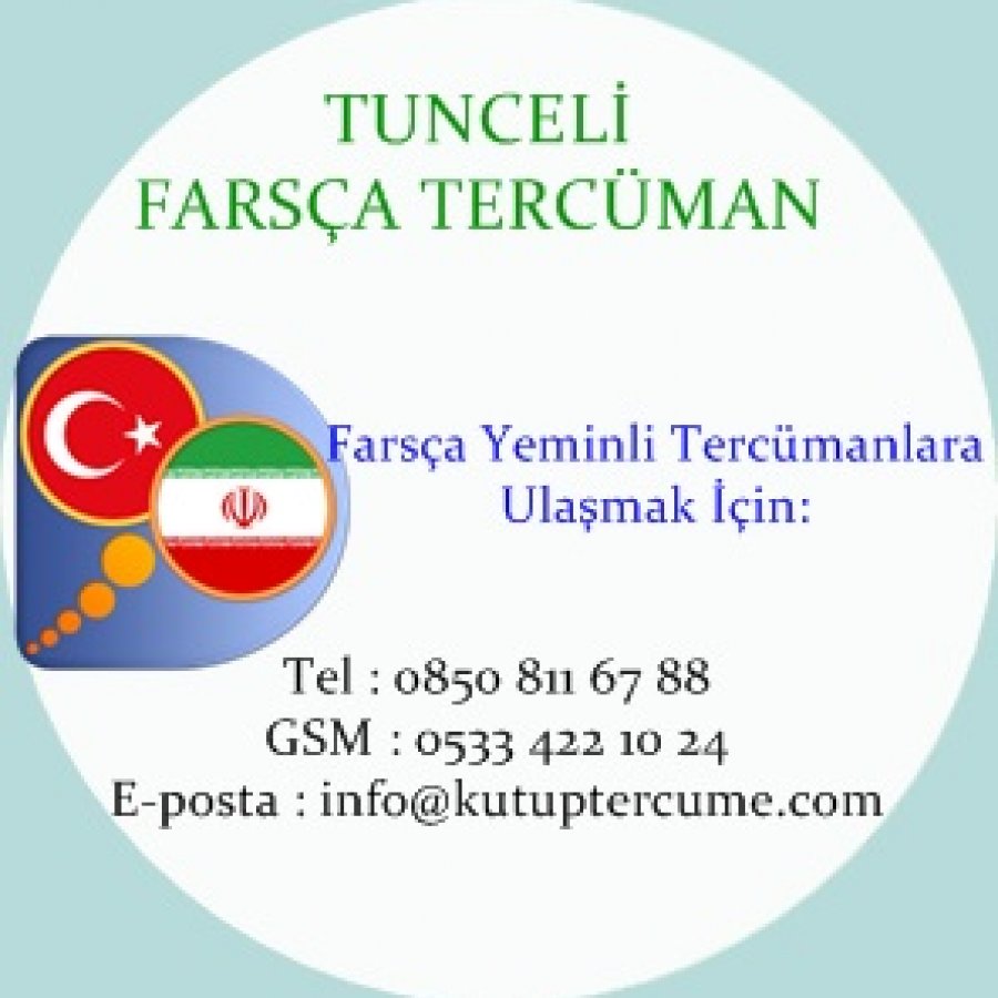 Farsça Çevirmenlik Tunceli