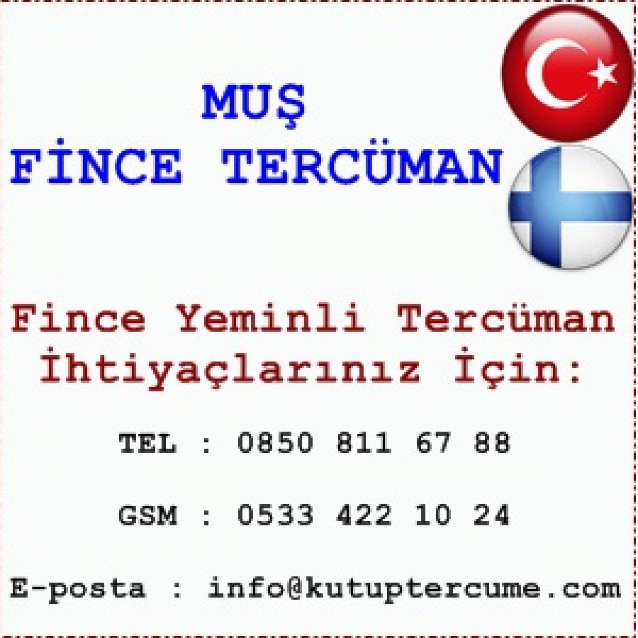 Muş Çeviri Fince Tercümanlık