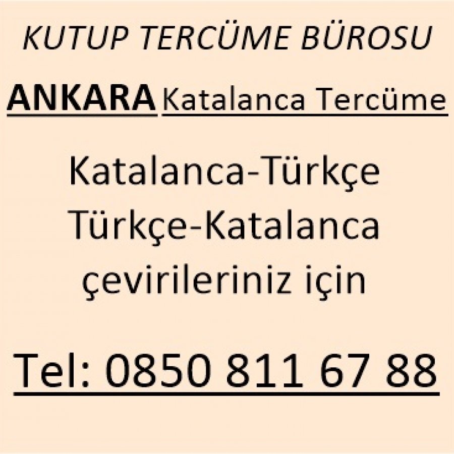 Ankara Katalanca Tercüme