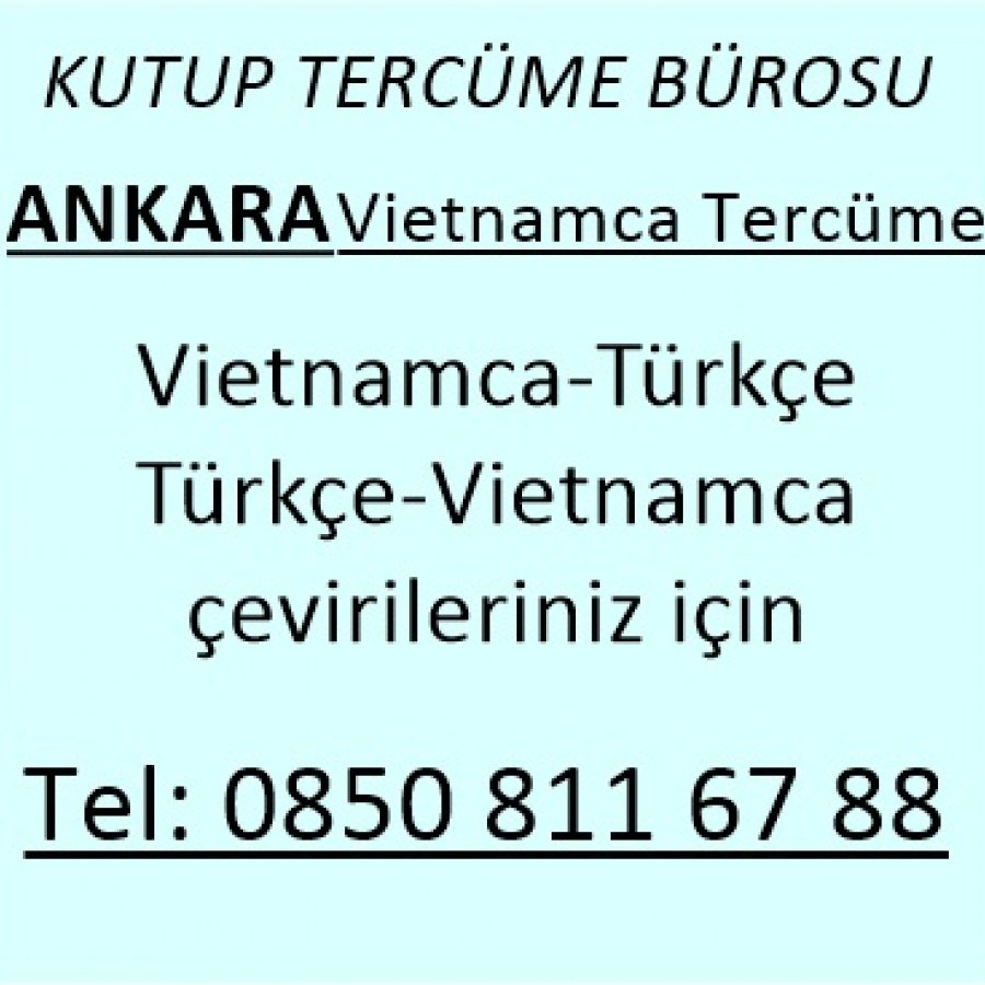 Ankara Vietnamca Tercüme
