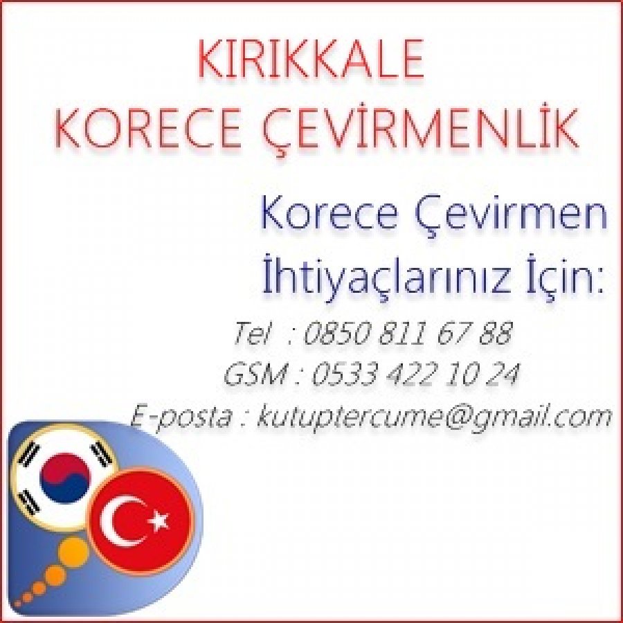Korece Tercüme Bürosu Kırıkkale