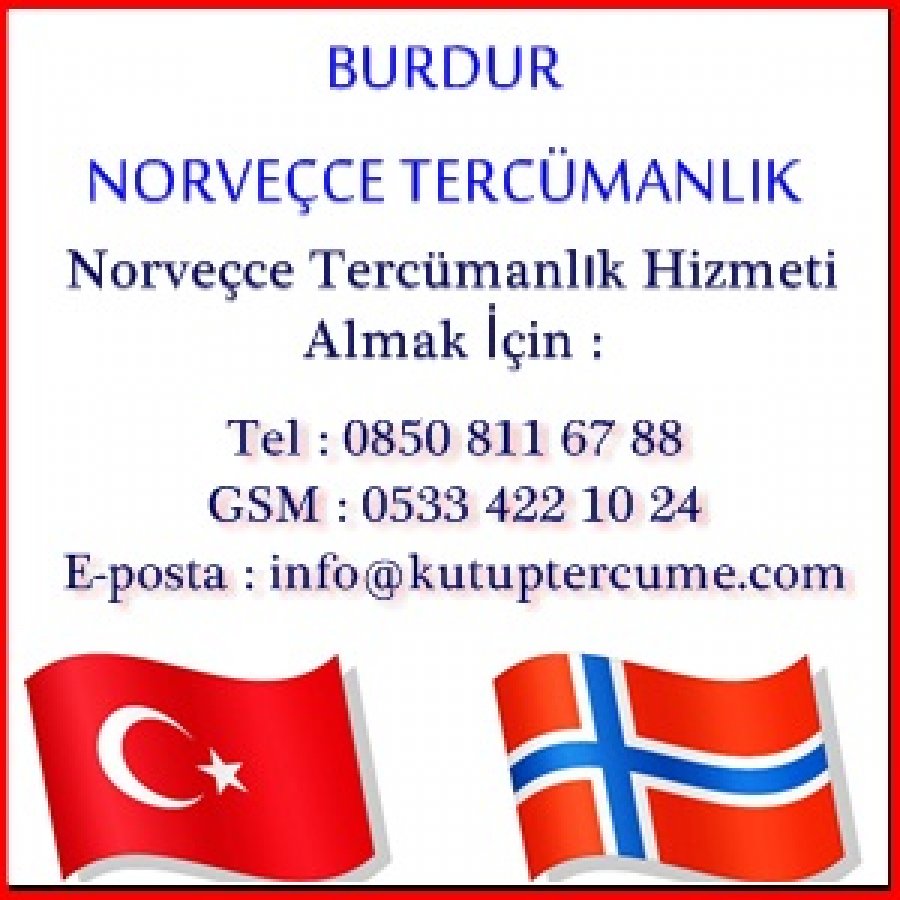 Norveçce Tercümanlık Hizmetleri Burdur