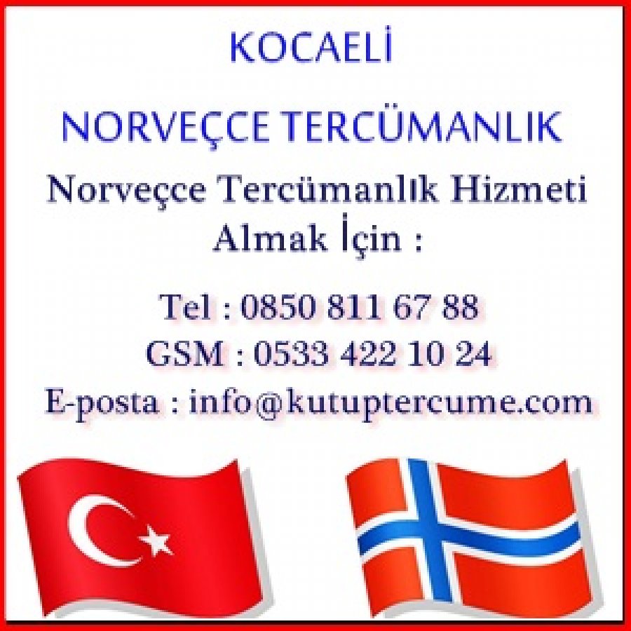 Norveçce Tercümanlık Hizmetleri Kocaeli