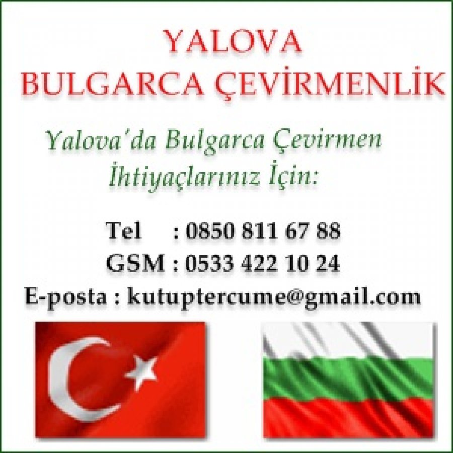 Bulgarca Apostil Onaylı Tercüme Yalova