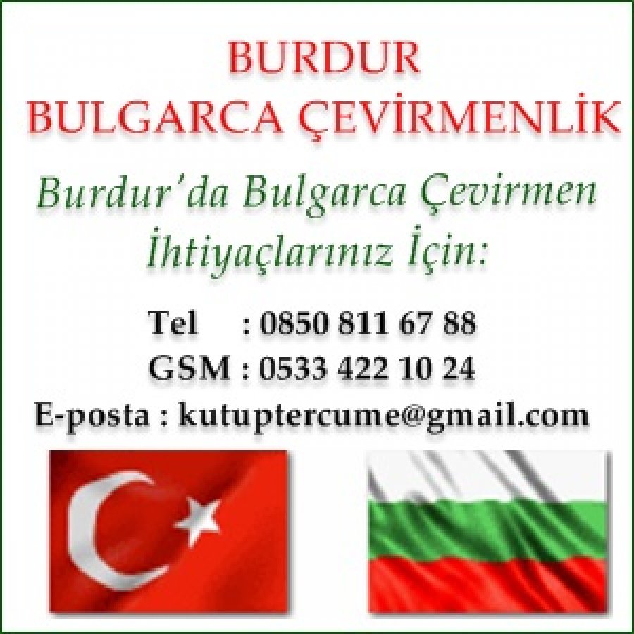 Bulgarca Apostil Onaylı Tercüme Burdur