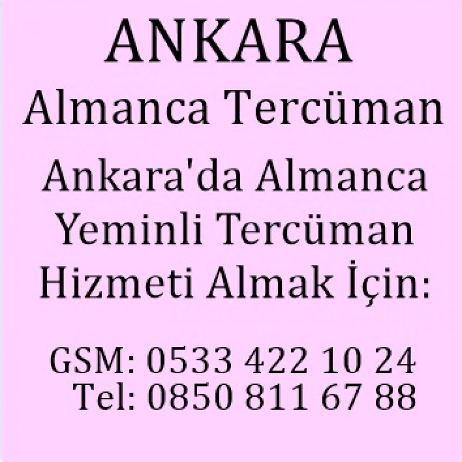 Almanca Çevirmen Ankara