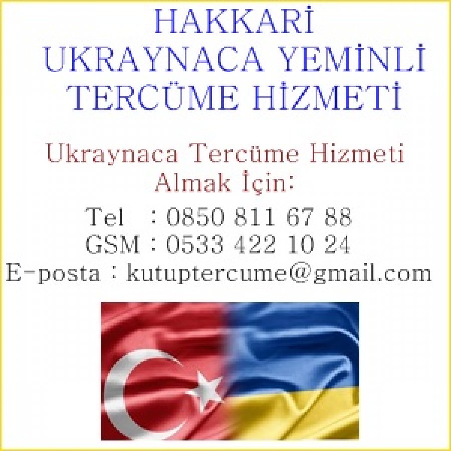 Ukraynaca Tercümanlık Hakkari Çeviri