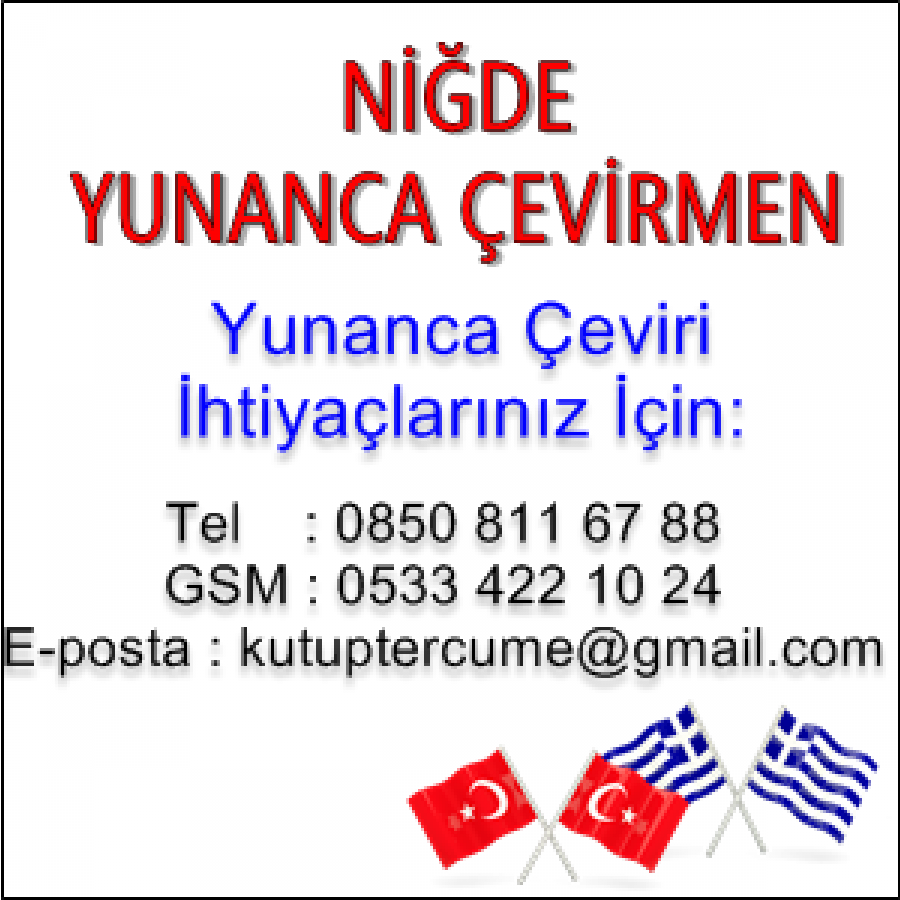 Yunanca Yeminli Tercüme Niğde