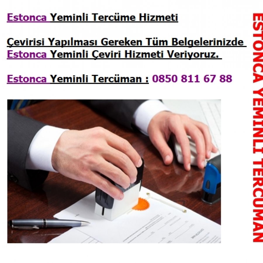 Estonca Yeminli Tercüme