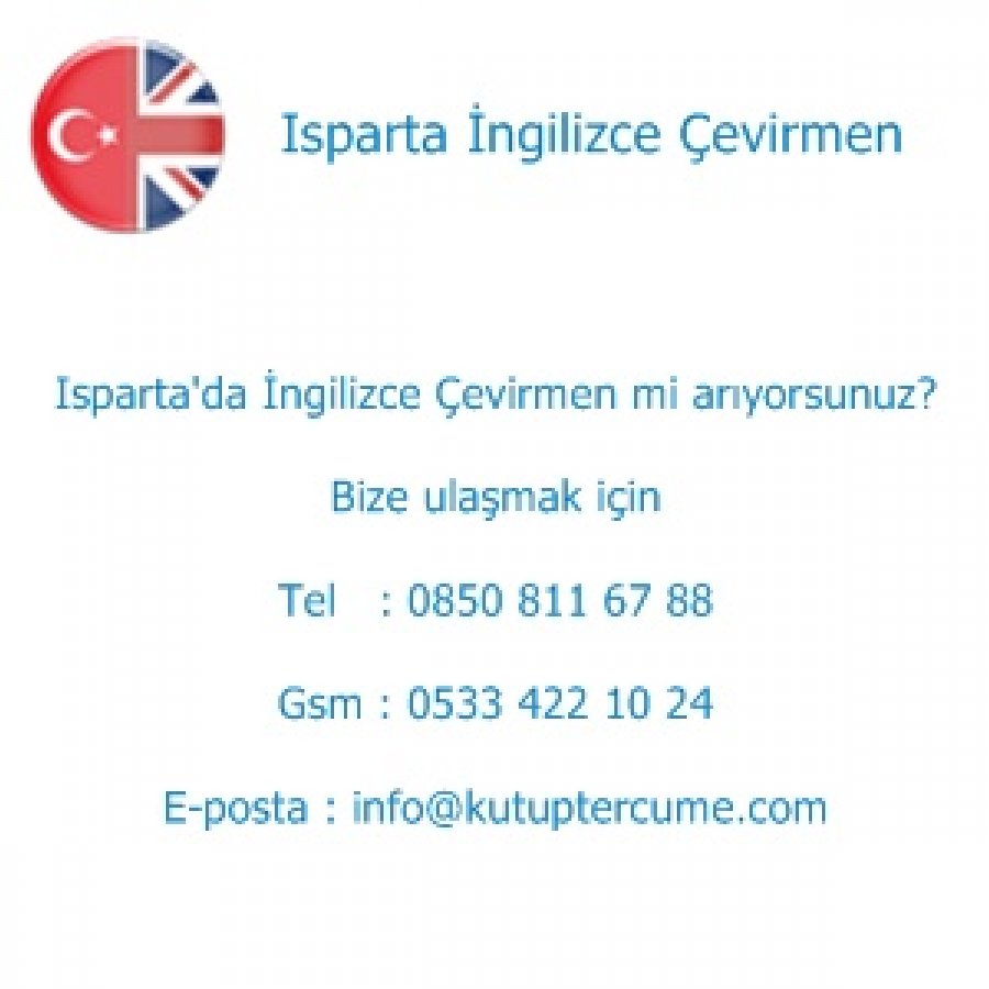 Isparta'da İngilizce Tercüme Hizmeti