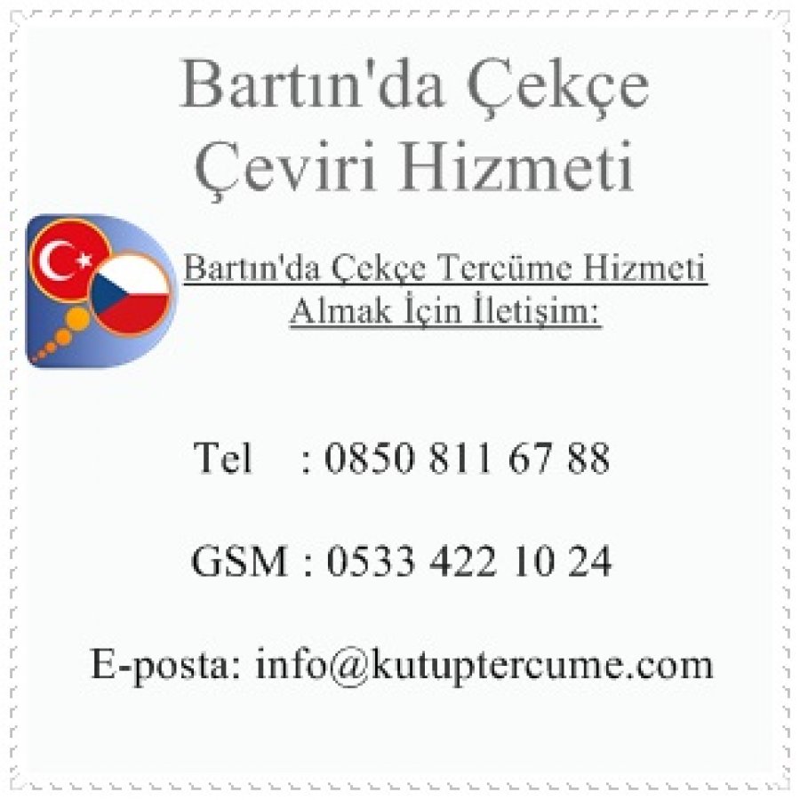 Bartın'da Çekçe Tercüme