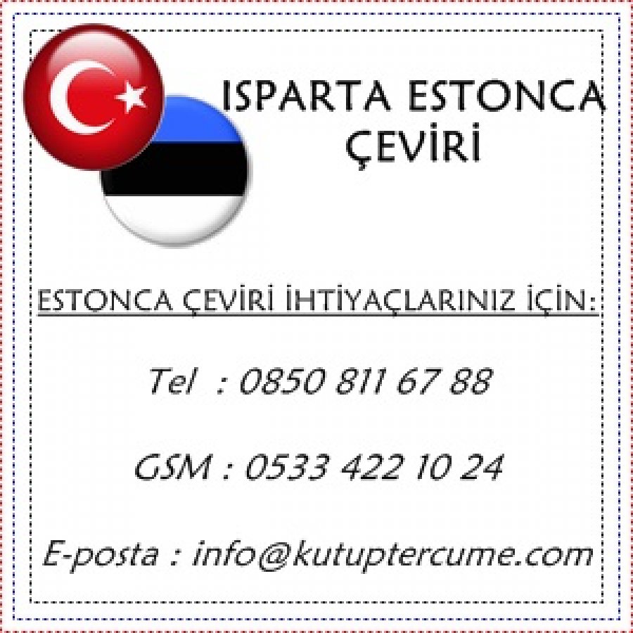 Çeviri Estonca Isparta Tercüme
