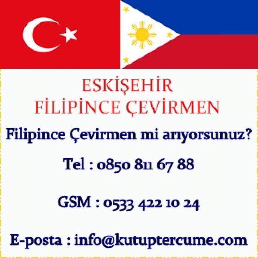 Filipince Tercümanlık Eskişehir