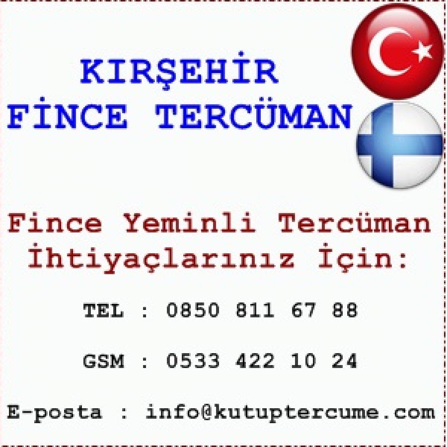 Kırşehir Çeviri Fince Tercümanlık