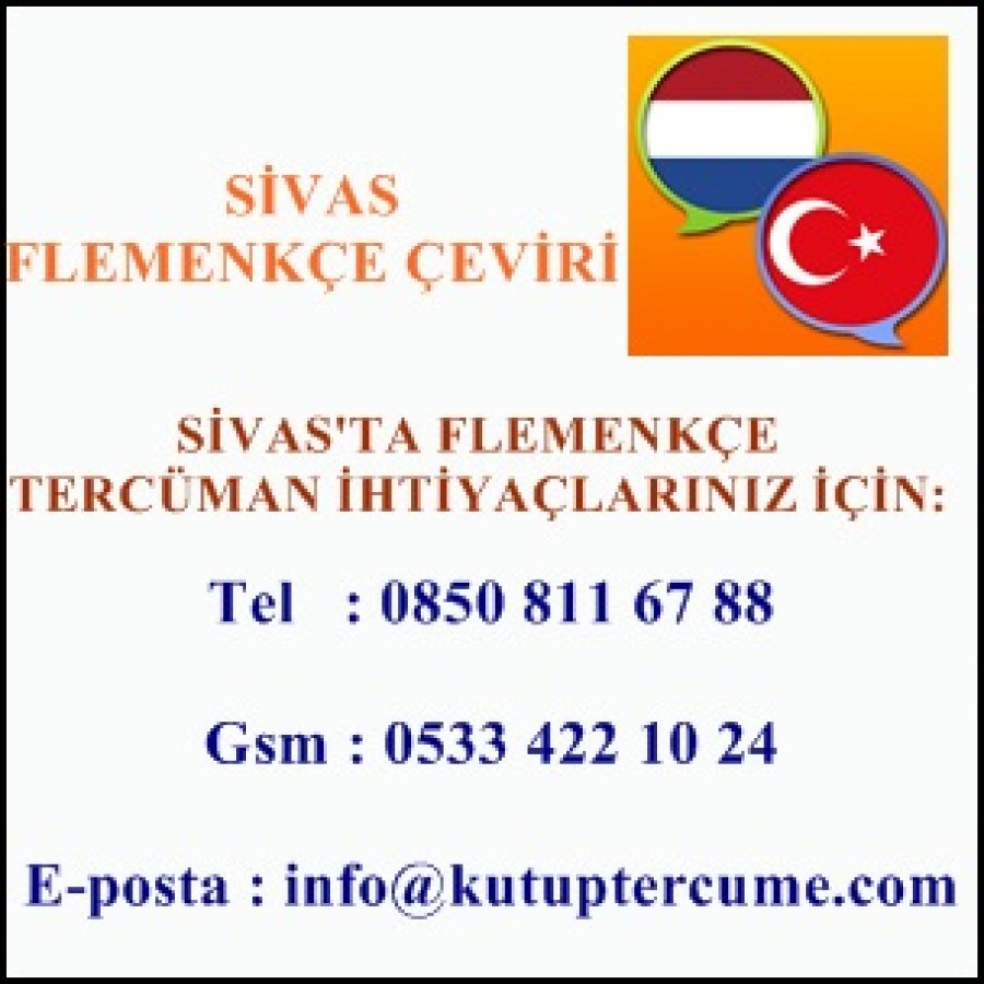 Flemenkçe Sivas Çeviri Hizmeti
