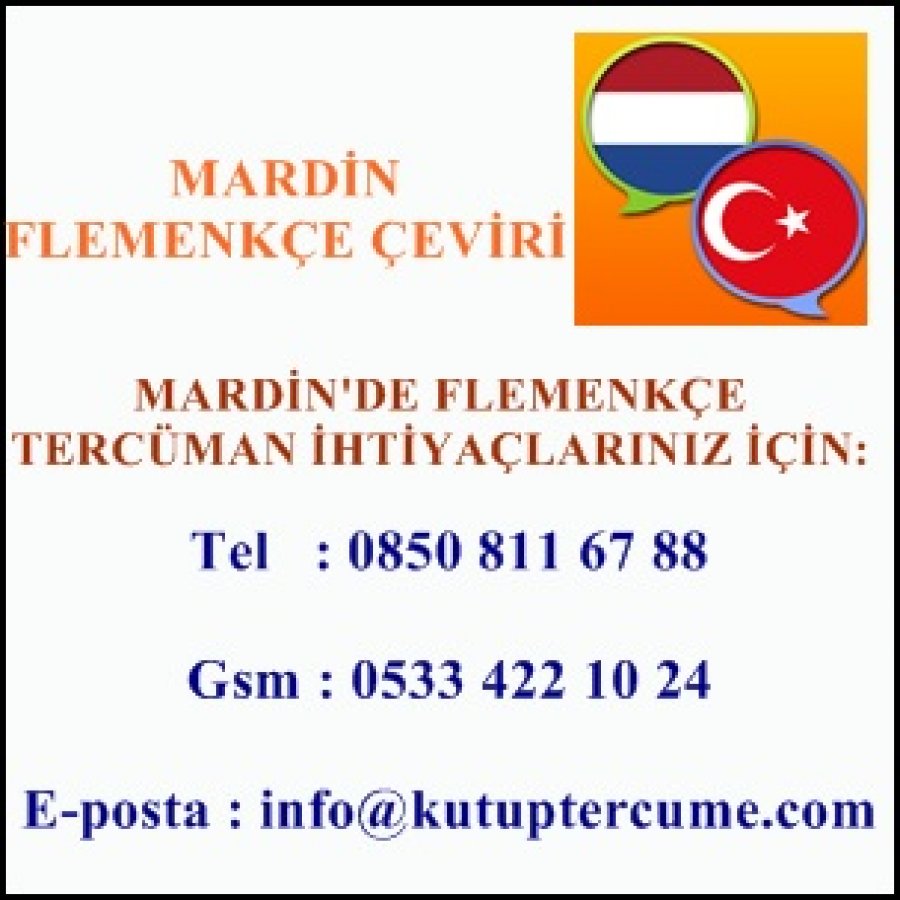 Flemenkçe Mardin Çeviri Hizmeti