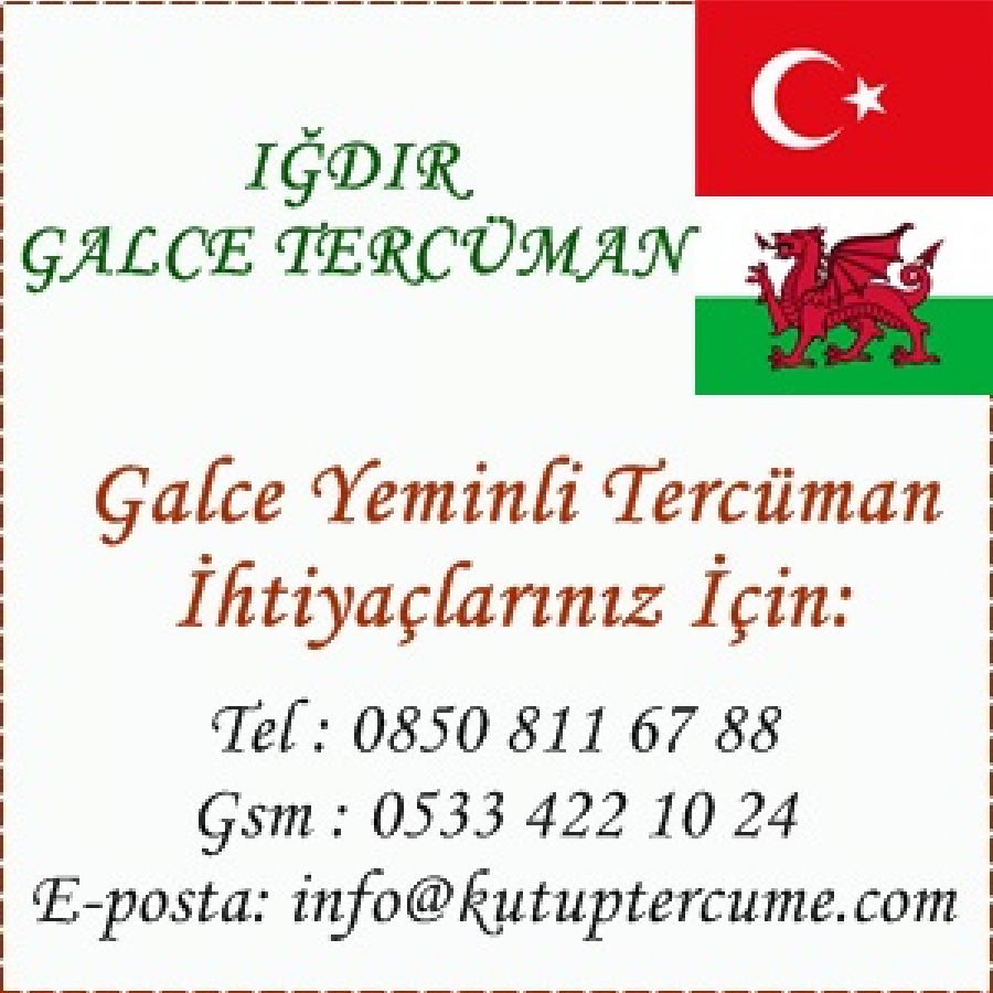 Iğdır Çeviri Galce Tercüme