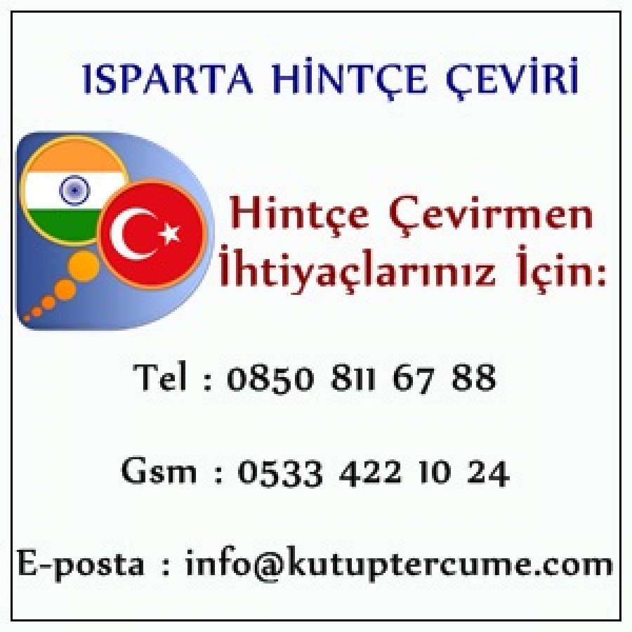Çeviri Hizmeti Hintçe Isparta