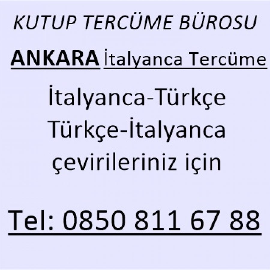 Ankara İtalyanca Tercüme
