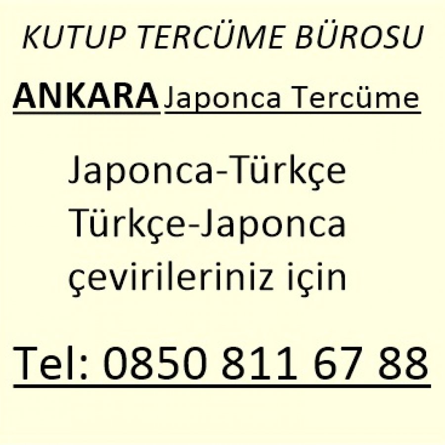 Ankara Japonca Tercüme