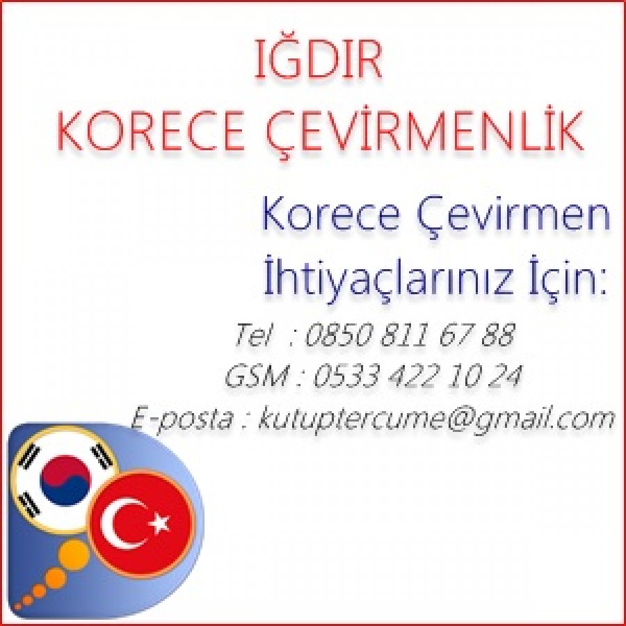 Korece Tercüme Bürosu Iğdır