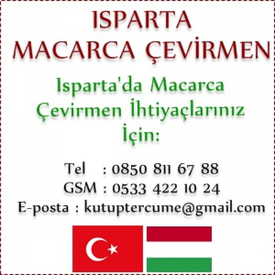 Macarca Noter Onaylı Tercüme Isparta