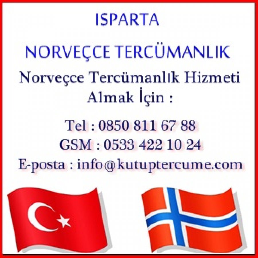 Norveçce Tercümanlık Hizmetleri Isparta