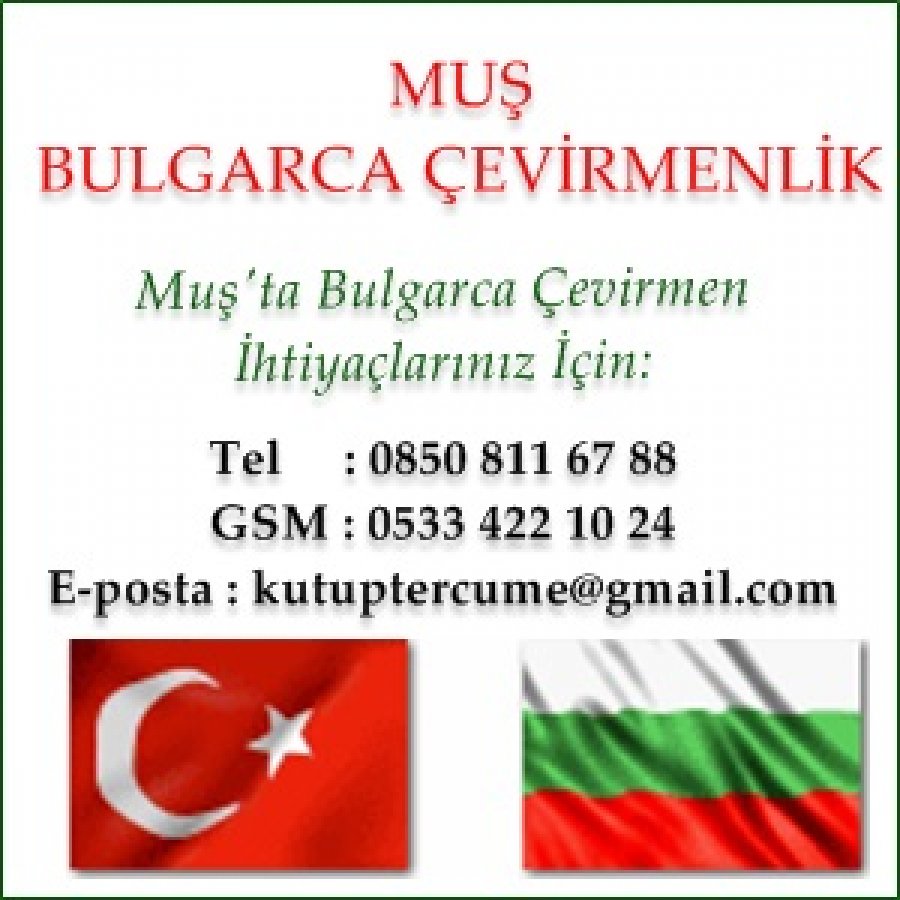 Bulgarca Apostil Onaylı Tercüme Muş