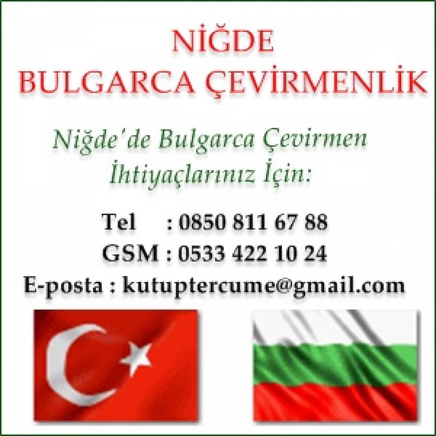 Bulgarca Apostil Onaylı Tercüme Niğde