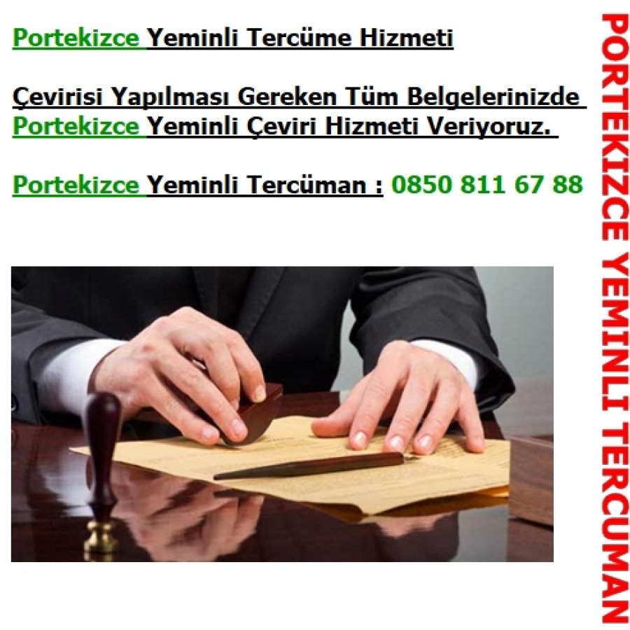 Portekizce Yeminli Çeviri