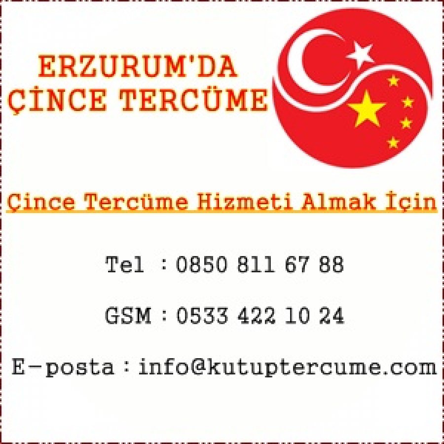 Erzurum Çince Çevirmen